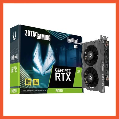 การ์ดจอ ZOTAC NVIDIA RTX 3050 TWIN EDGE OC 6GB GDDR6 การ์ดจอ ZOTAC NVIDIA RTX 3050 TWIN EDGE OC 6GB GDDR6