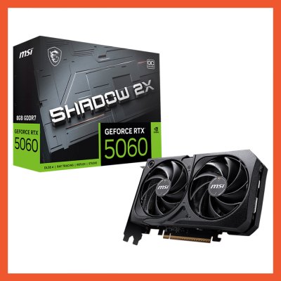การ์ดจอ MSI NVIDIA RTX 5060 SHADOW 2X OC 8GB GDDR6