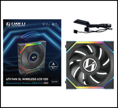 Lian Li FAN CASE UNI FAN SL WIRELESS LCD 120 PACK 1 Lian Li FAN CASE UNI FAN SL WIRELESS LCD 120 PACK 1