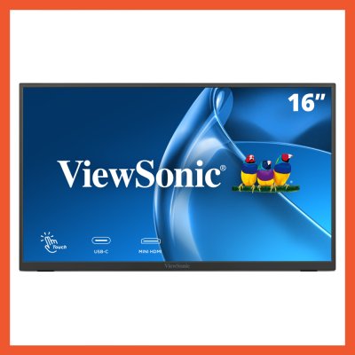 MONITOR VIEWSONIC TD1607 16" TOUCH SCREEN IPS 60Hz