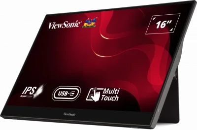 TOUCH SCREEN PORTABLE MONITOR (จอสัมผัสแบบพกพา) ViewSonic TD1655 16" IPS FHD 60Hz