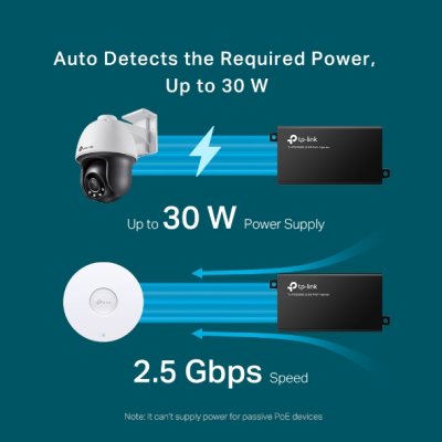 TP-LINK TL-POE260S POWER OVER ETHERNET ADAPTER 48V GIGABIT