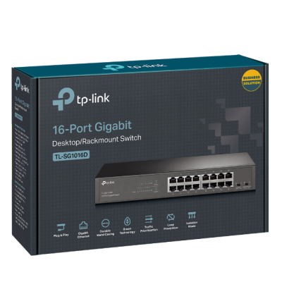 TP-LINK SWITCH HUB TL-SG1016D 16 PORT GIGABIT