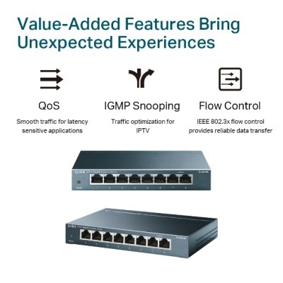TP-LINK SWITCH HUB TL-SG108 8 PORT GIGABIT