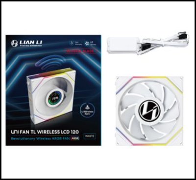 Lian Li FAN CASE UNI FAN REVERSE TL LCD 120 WIRELESS PACK 1