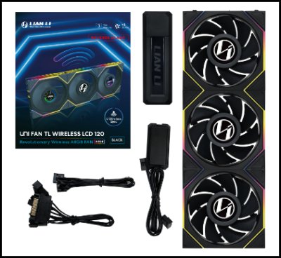 Lian Li FAN CASE UNI FAN REVERSE TL LCD 120 WIRELESS PACK 3