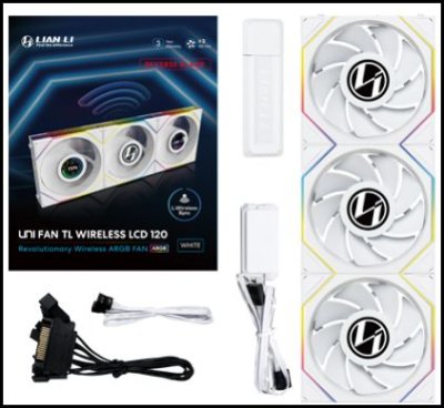 Lian Li FAN CASE UNI FAN REVERSE TL LCD 120 WIRELESS PACK 3