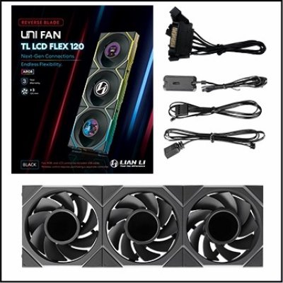 Lian Li UNI FAN REVERSE TL 120 LCD FLEX PACK 3