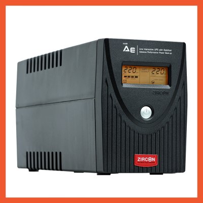 UPS (เครื่องสำรองไฟ) ZIRCON INTERACTIVE AE 1000VA 550W