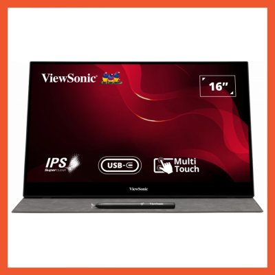 TOUCH SCREEN PORTABLE MONITOR (จอสัมผัสแบบพกพา) ViewSonic TD1655 16" IPS FHD 60Hz