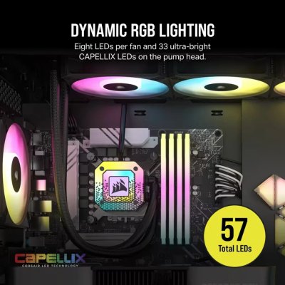 CPU LIQUID COOLING CORSAIR H150I ELITE CAPELLIX XT BLACK