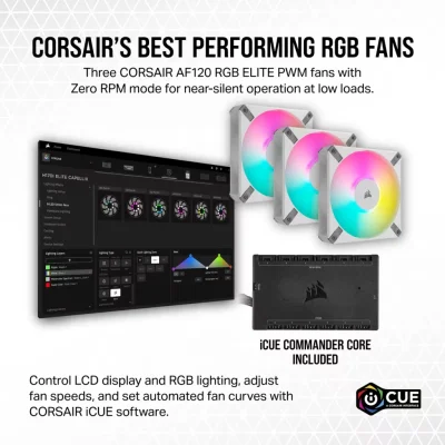 CPU LIQUID COOLING CORSAIR H150I ELITE LCD XT WHITE