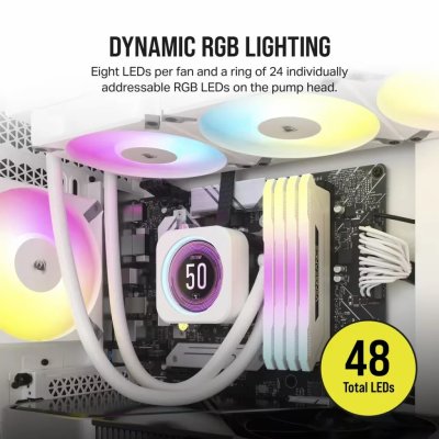 CPU LIQUID COOLING CORSAIR H150I ELITE LCD XT WHITE