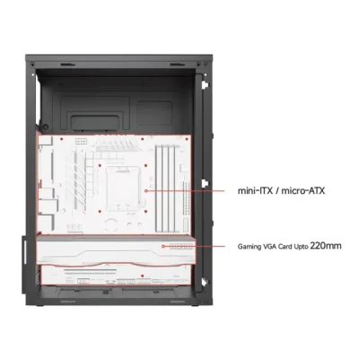 CASE VENUZ VC-2610 M-ATX BLACK