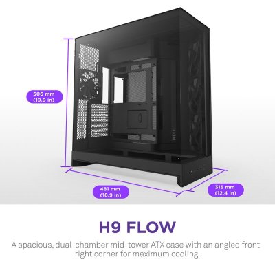 CASE NZXT H9 FLOW BLACK