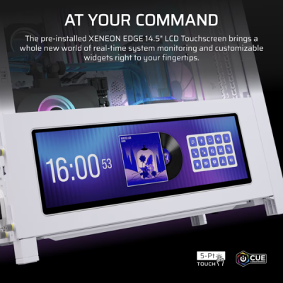 CASE CORSAIR 4000D FRAME XENEON EDGE & TEMPERED GLASS PANEL WHITE FINISH RS120 ARGB (CC-9011327-WW)