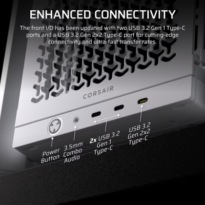 CASE CORSAIR 4000D FRAME XENEON EDGE & TEMPERED GLASS PANEL WHITE FINISH RS120 ARGB (CC-9011327-WW)