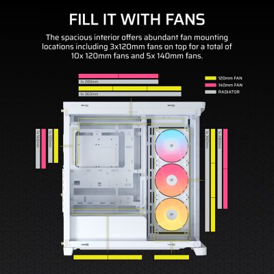 CASE CORSAIR FRAME 4500X RS-R RGB WHITE (CC-9011315-WW)