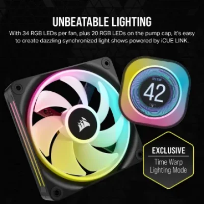 CPU COOLING CORSAIR ICUE LINK H100i LCD BLACK CPU COOLING CORSAIR ICUE LINK H100i LCD BLACK