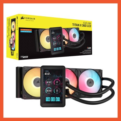CPU LIQUID COOLING CORSAIR iCUE LINK TITAN II 360 RX LCD BLACK (CW-9061045-WW)