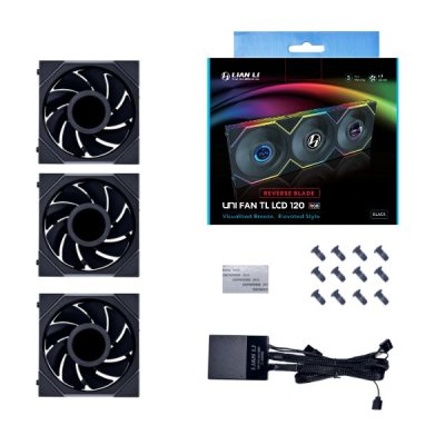 Lian Li UNI FAN CASE TL120 LCD Reverse Blade Pack 3