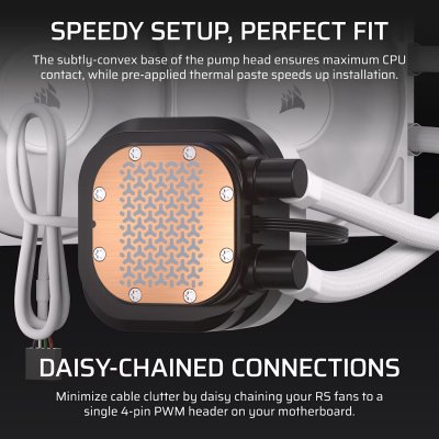 CPU LIQUID COOLING CORSAIR NAUTILUS 240 RS LCD - WHITE (CW-9061032-WW)