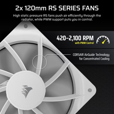 CPU LIQUID COOLING CORSAIR NAUTILUS 240 RS LCD - WHITE (CW-9061032-WW)