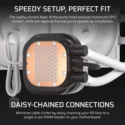 CPU LIQUID COOLING CORSAIR NAUTILUS 360 RS LCD - WHITE (CW-9061034-WW)