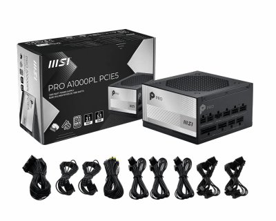 POWER SUPPLY MSI PRO A1000PL PCIE5 1000W 80+ PLATINUM