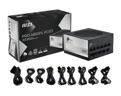 POWER SUPPLY MSI PRO A850PL PCIE5 850W 80+ PLATINUM