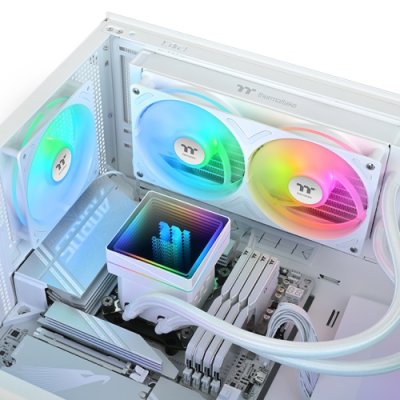 CPU LIQUID COOLING THERMALTAKE TH240 V3 ARGB SNOW (CL-W467-PL12SW-A)