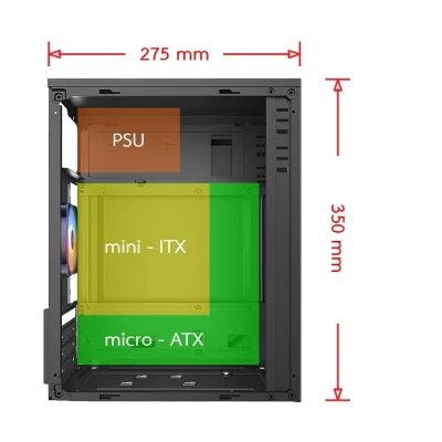 CASE VENUZ VC 1709A M-ATX BLACK