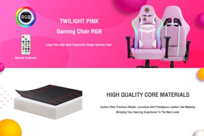 GAMING CHAIR NEOLUTION E-SPORT TWILIGHT PINK ARGB