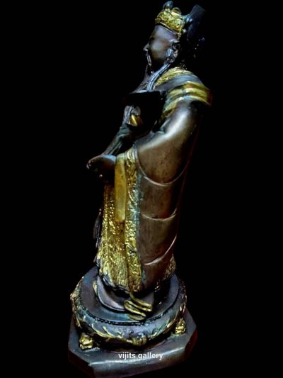 รูปหล่อเทพเจ้าจีน งานเก่า เนื้อโลหะ