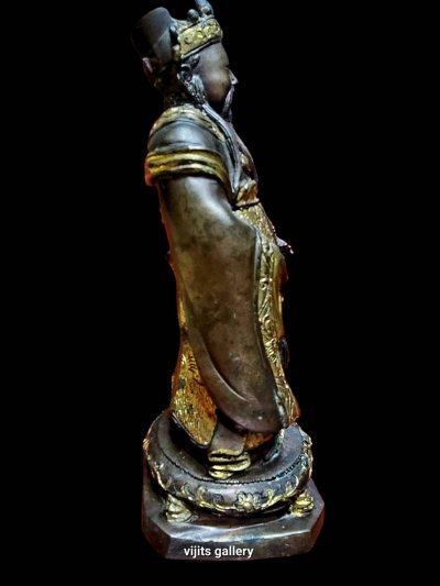 รูปหล่อเทพเจ้าจีน งานเก่า เนื้อโลหะ