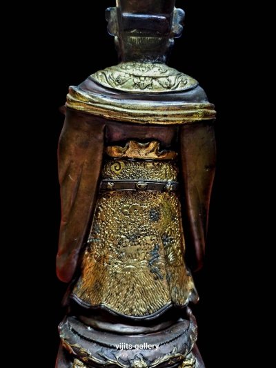 รูปหล่อเทพเจ้าจีน งานเก่า เนื้อโลหะ