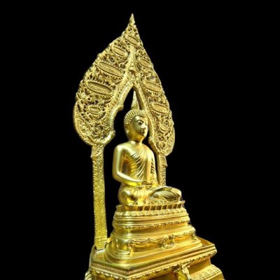 พระนิรันตราย ทองเหลืองปิดทอง หน้าตัก 5 นิ้ว ถอดซุ้มได้ พุทธาภิเษก วัดบวรฯ ปี 48