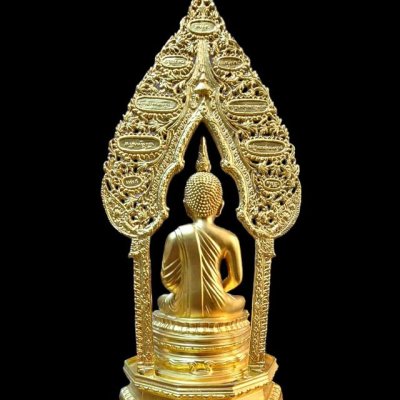 พระนิรันตราย ทองเหลืองปิดทอง หน้าตัก 5 นิ้ว ถอดซุ้มได้ พุทธาภิเษก วัดบวรฯ ปี 48