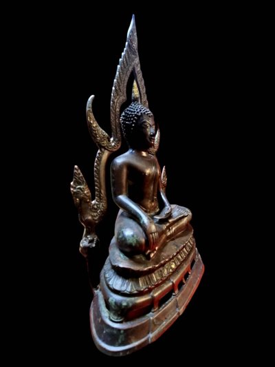 พระบูชาพระพุทธชินราช หลวงพรหมโยธีฯ วัดพระศรีรัตนมหาธาตุวรมหาวิหาร ปี 2495 หน้าตัก 5 นิ้ว