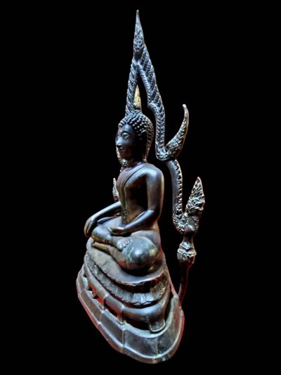 พระบูชาพระพุทธชินราช หลวงพรหมโยธีฯ วัดพระศรีรัตนมหาธาตุวรมหาวิหาร ปี 2495 หน้าตัก 5 นิ้ว