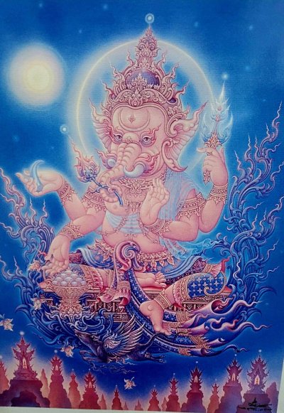 ภาพพิมพ์ "พระพิฆเนศ เทพเจ้าแห่งความสำเร็จ" อ.เฉลิมชัย โฆษิตพิพัฒน์