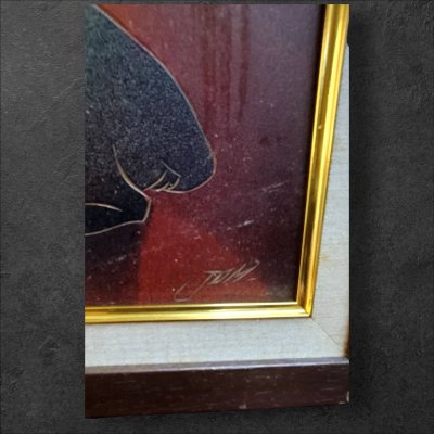 ภาพพิมพ์รูปแมวสยาม ของ jom sum kim painting no.2