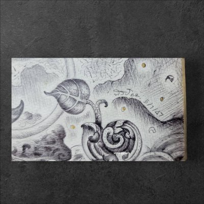 ภาพพิมพ์ งานสเก็ตรูปหอย ขาวดำ  ขนาดรวมกรอบ 18x22 นิ้ว