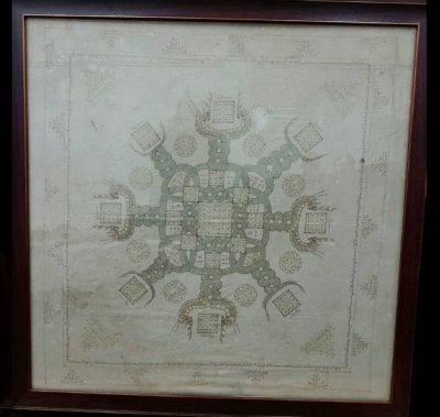 ผ้ายันต์นาคเกี้ยว ล้านนา ขนาดใหญ่