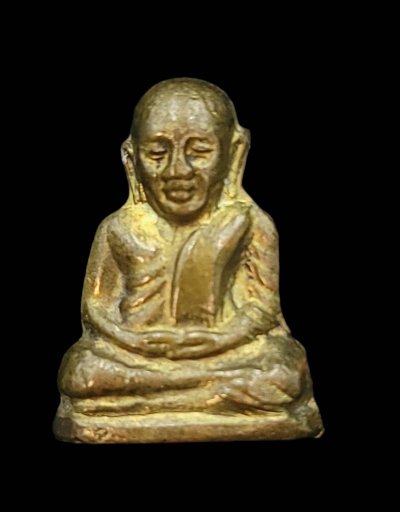 รูปเหมือนหลวงพ่อเงิน วัดบางคลาน รุ่นสร้างอำเภอ เนื้อทองเหลือง ปี 2522