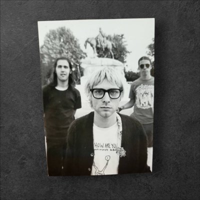งานสะสม postcard nirvana ภาพขาวดำ ขนาด 4x6" จำนวน 16 ภาพ