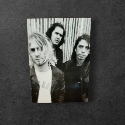 งานสะสม postcard nirvana ภาพขาวดำ ขนาด 4x6" จำนวน 16 ภาพ