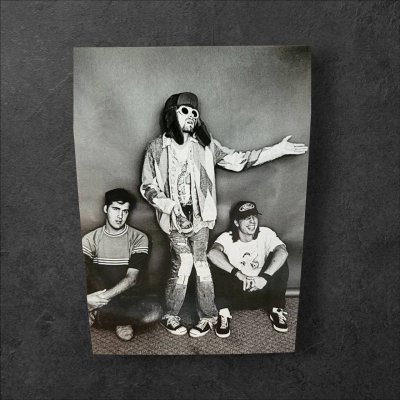 งานสะสม postcard nirvana ภาพขาวดำ ขนาด 4x6" จำนวน 16 ภาพ