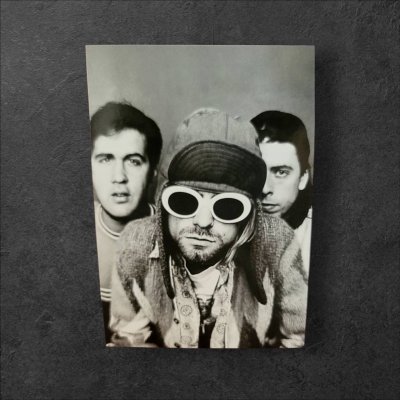 งานสะสม postcard nirvana ภาพขาวดำ ขนาด 4x6" จำนวน 16 ภาพ