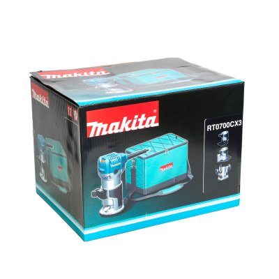 MAKITA ทริมเมอร์ กำลังไฟ 710 วัตต์ ขนาด 6 มม. (1/4 นิ้ว), 8 มม. (3/8 นิ้ว) รุ่น RT0700CX3